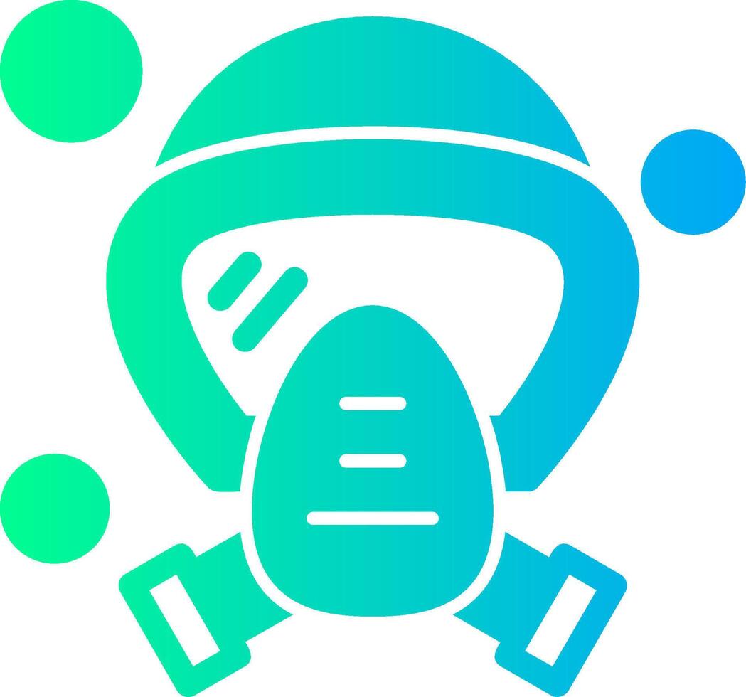 Oxygen Mask Solid Multi Gradient Icon vector