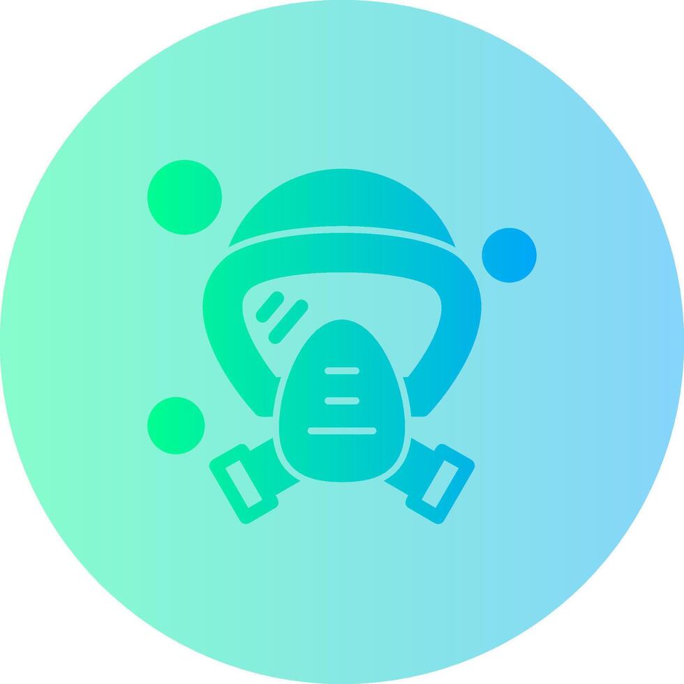 Oxygen Mask Gradient Circle Icon vector