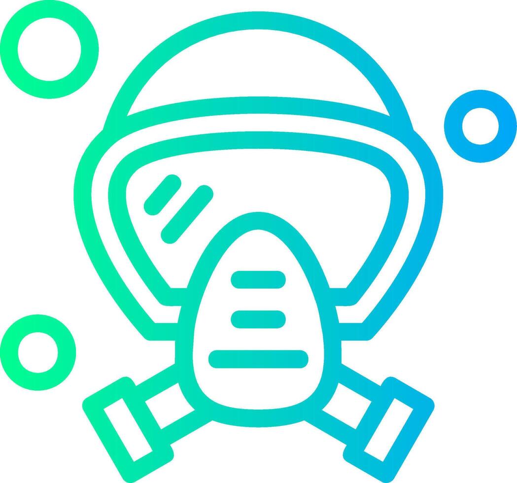 Oxygen Mask Linear Gradient Icon vector