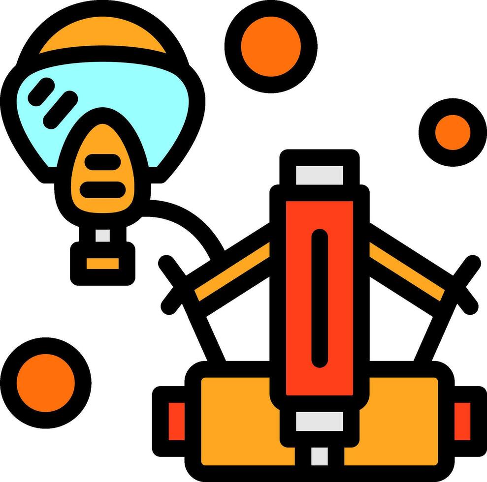 SCBA Line Filled Icon vector