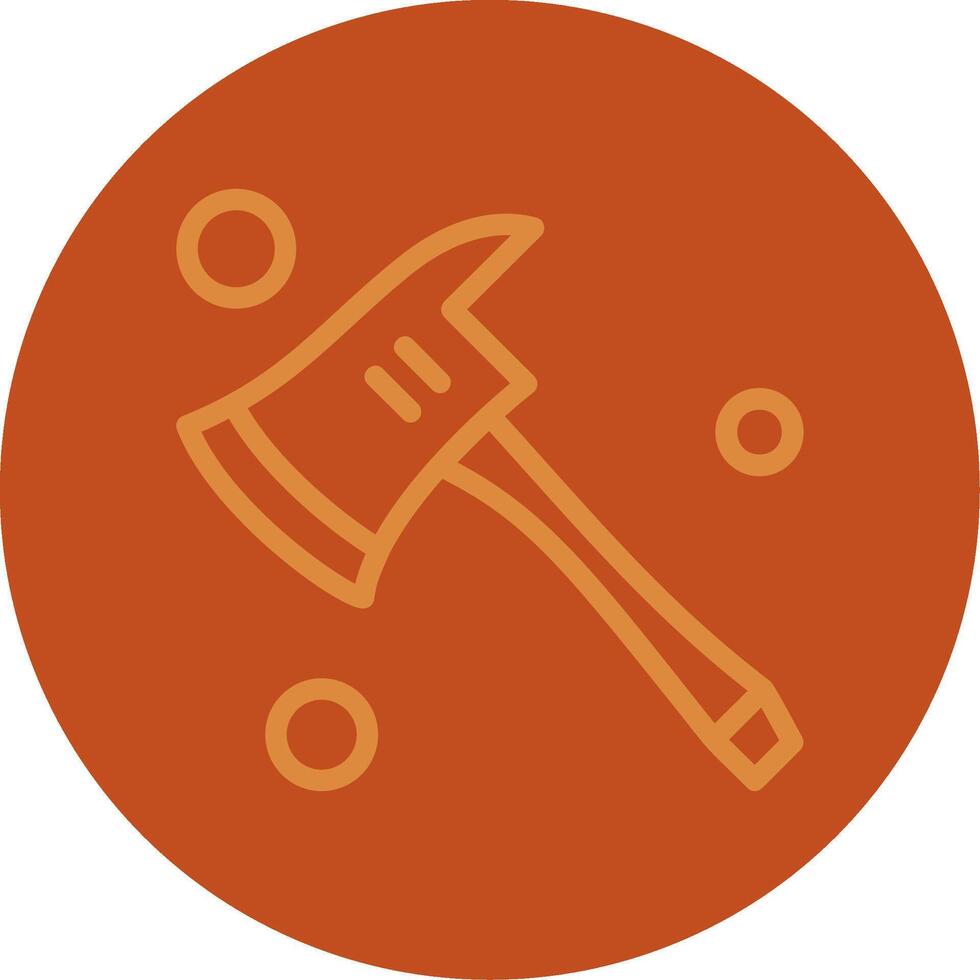 Fire Axe Line Multi color Icon vector