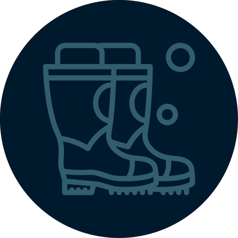 Firefighter Boots Line Multi color Icon vector