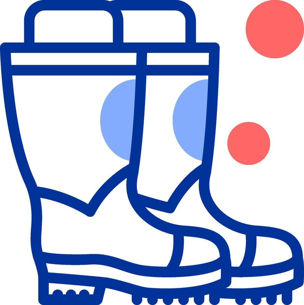 Firefighter Boots Color Filled Icon vector