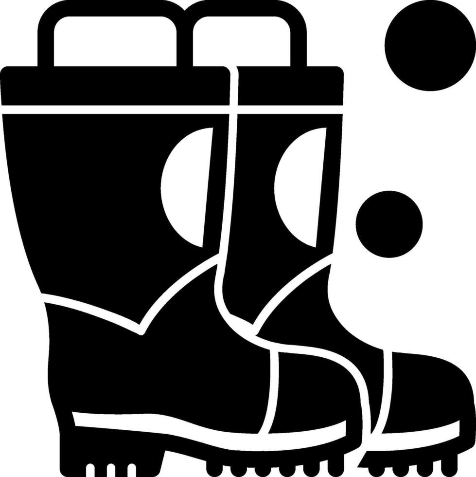 Firefighter Boots Glyph Icon vector