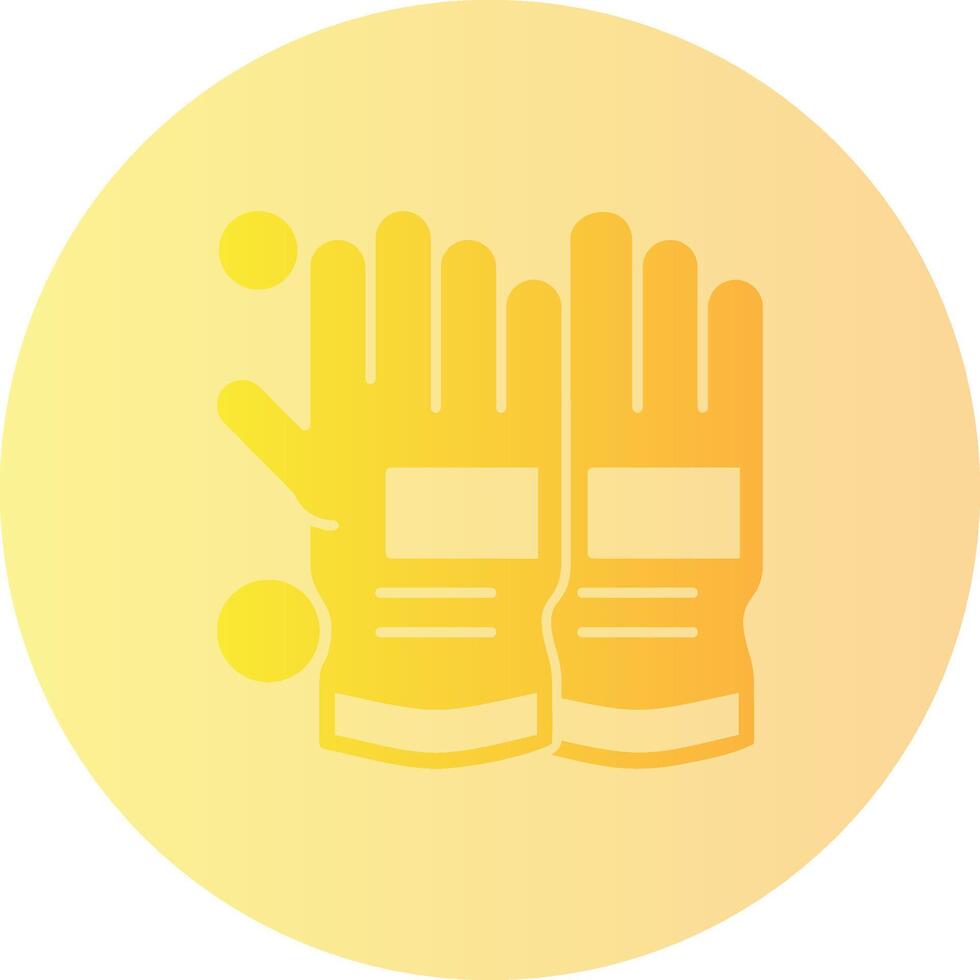 Firefighter Gloves Gradient Circle Icon vector