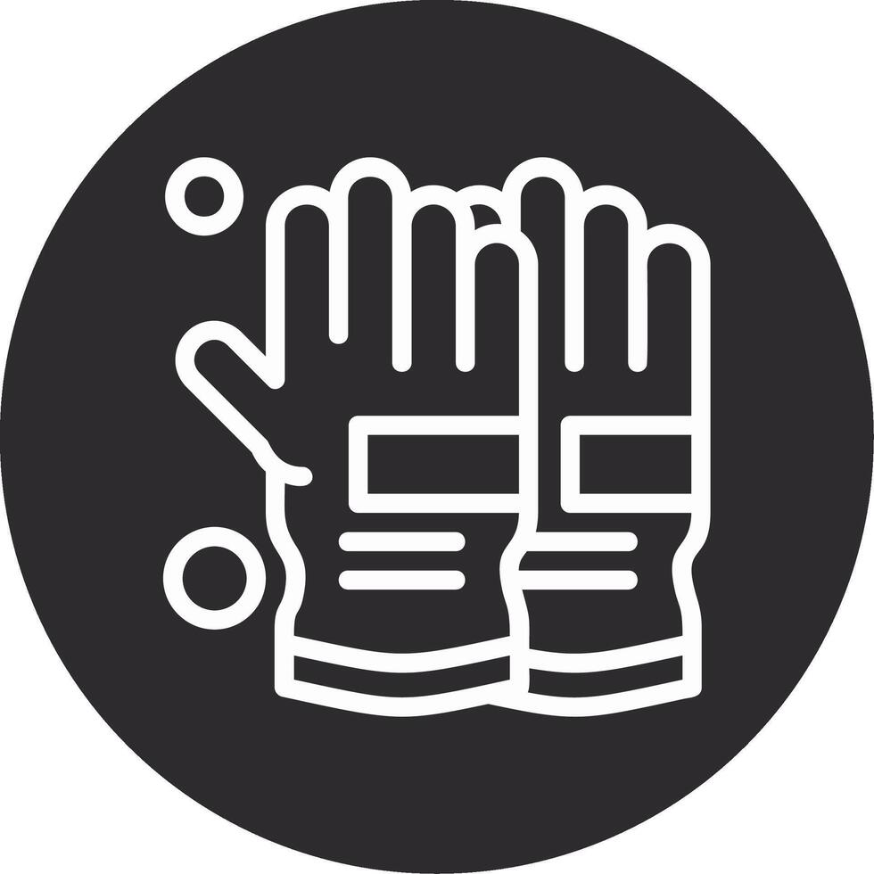 Firefighter Gloves Inverted Icon vector