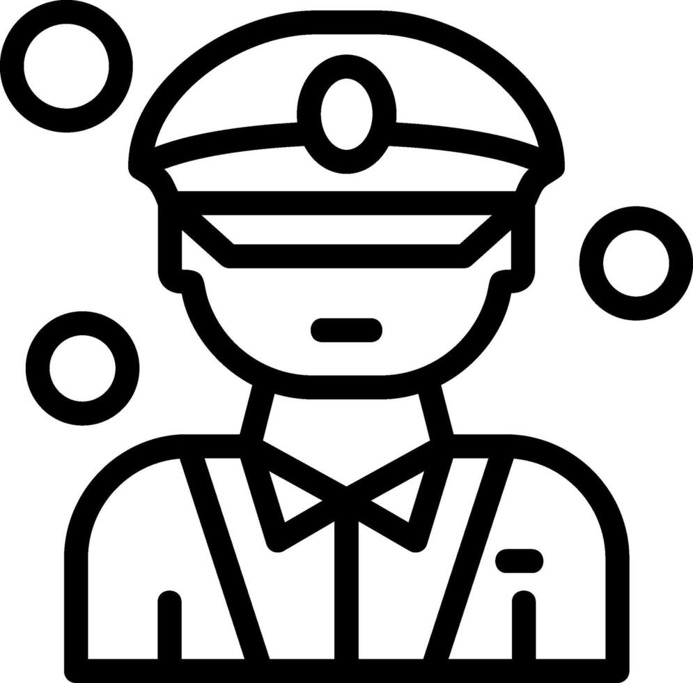 Fire Chief Line Icon vector