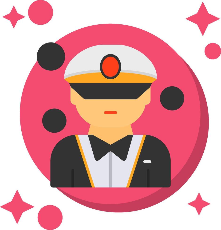 Fire Chief Tailed Color Icon vector