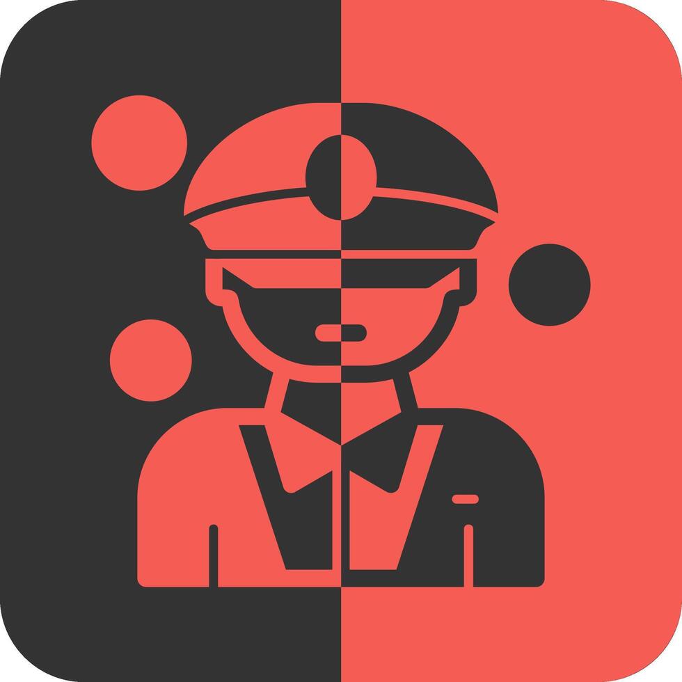 Fire Chief Red Inverse Icon vector