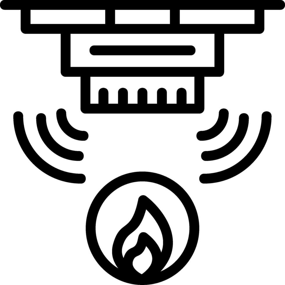 Fire Alarm Line Icon vector