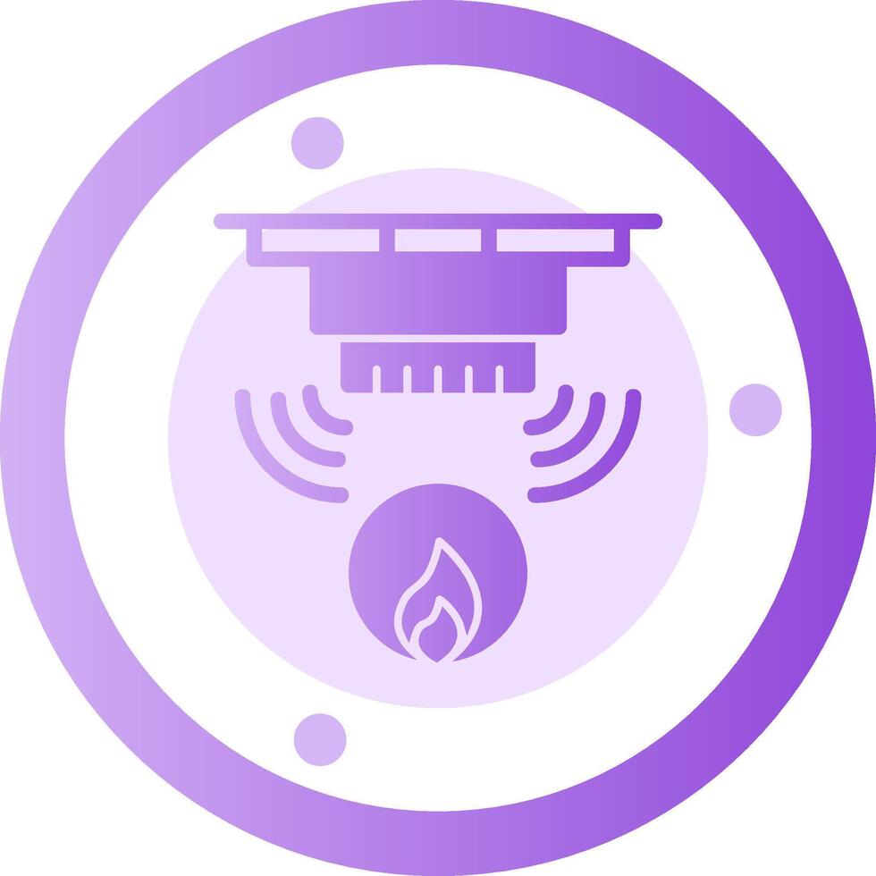 Fire Alarm Glyph Gradient Icon vector