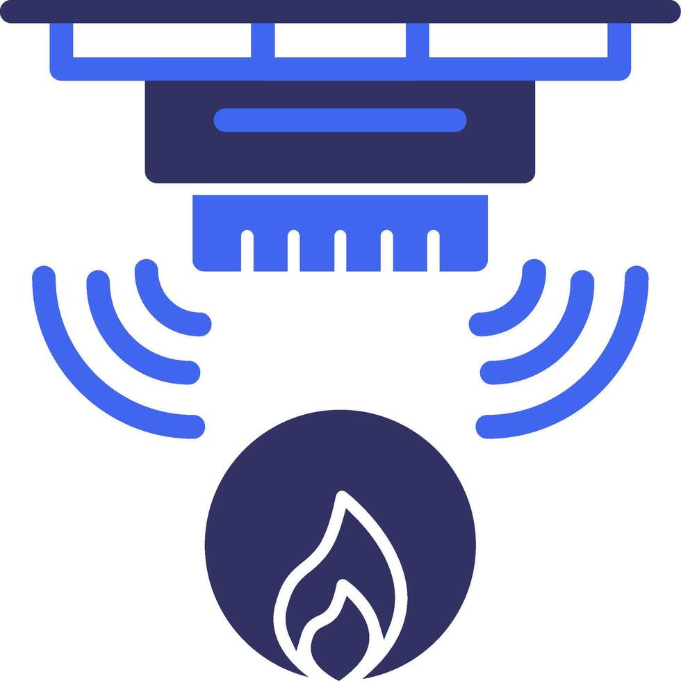 Fire Alarm Solid Two Color Icon vector