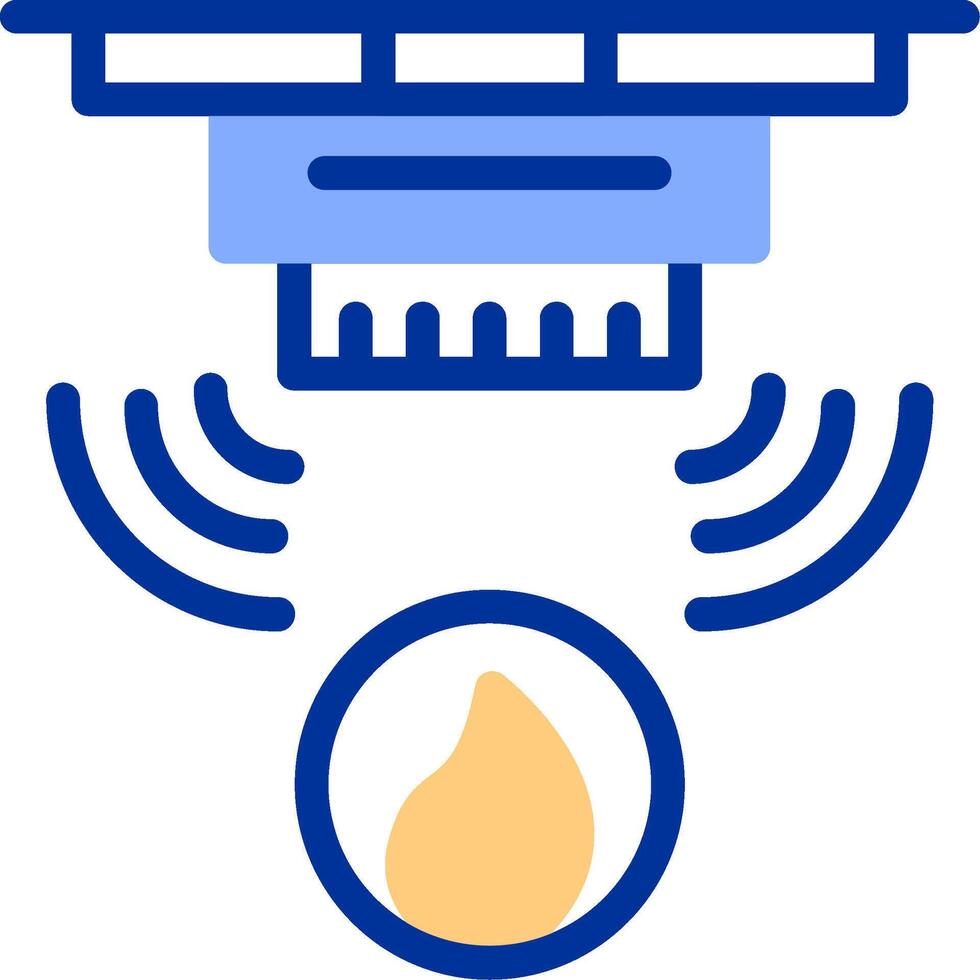 Fire Alarm Color Filled Icon vector