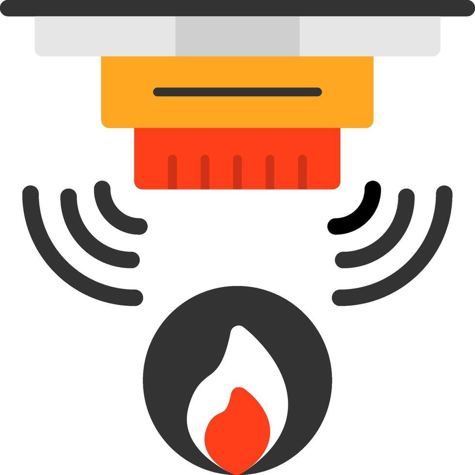 Fire Alarm Flat Icon vector