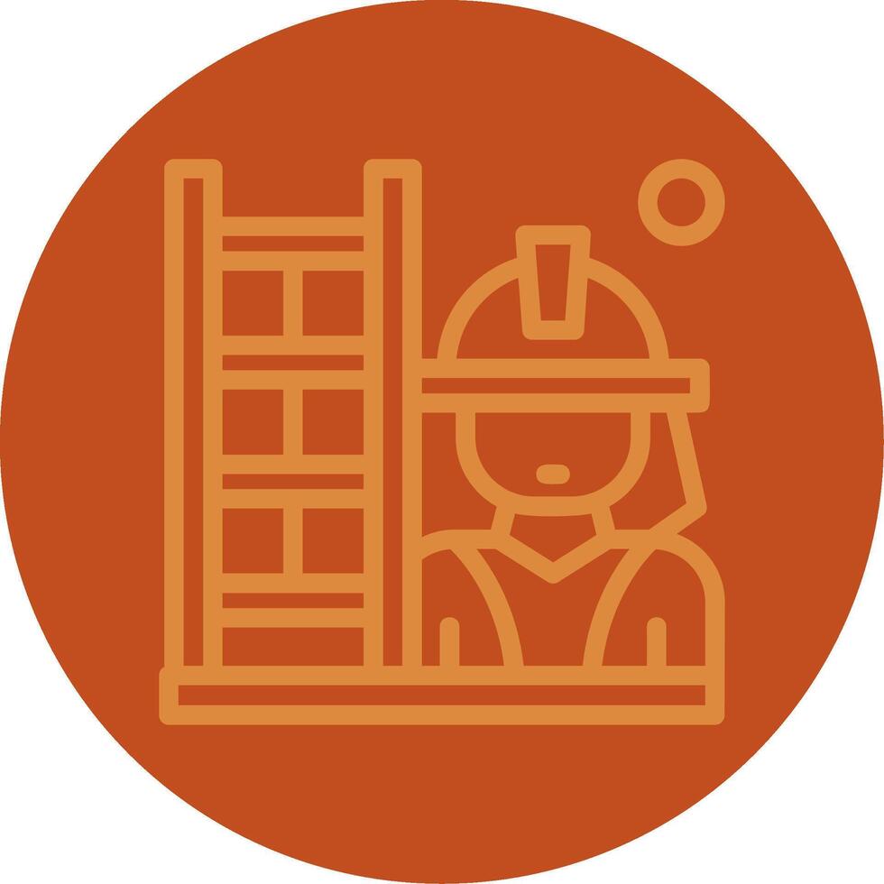 Fire Ladder Line Multi color Icon vector