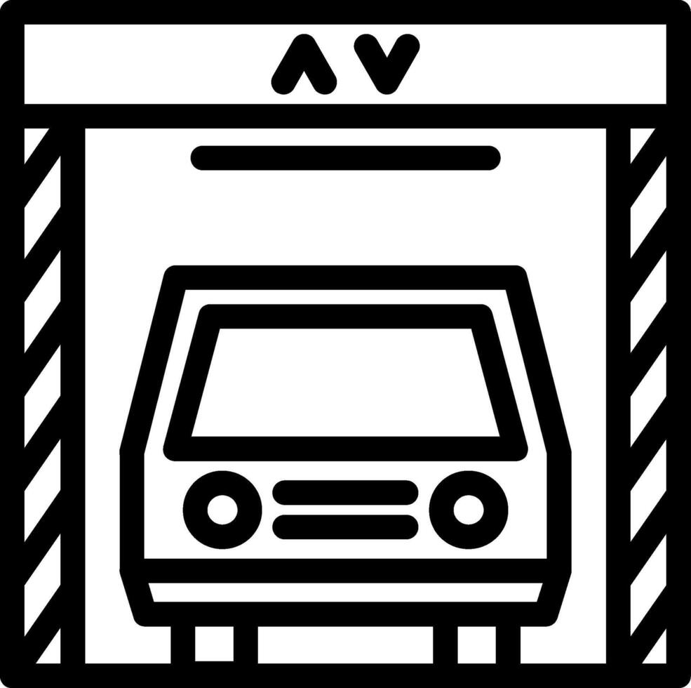 Elevator in parking garage Line Icon vector