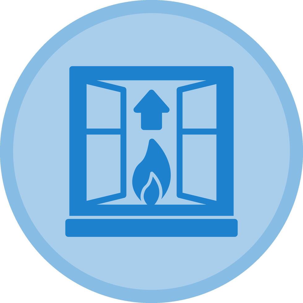 Fire Escape Multicolor Circle Icon vector