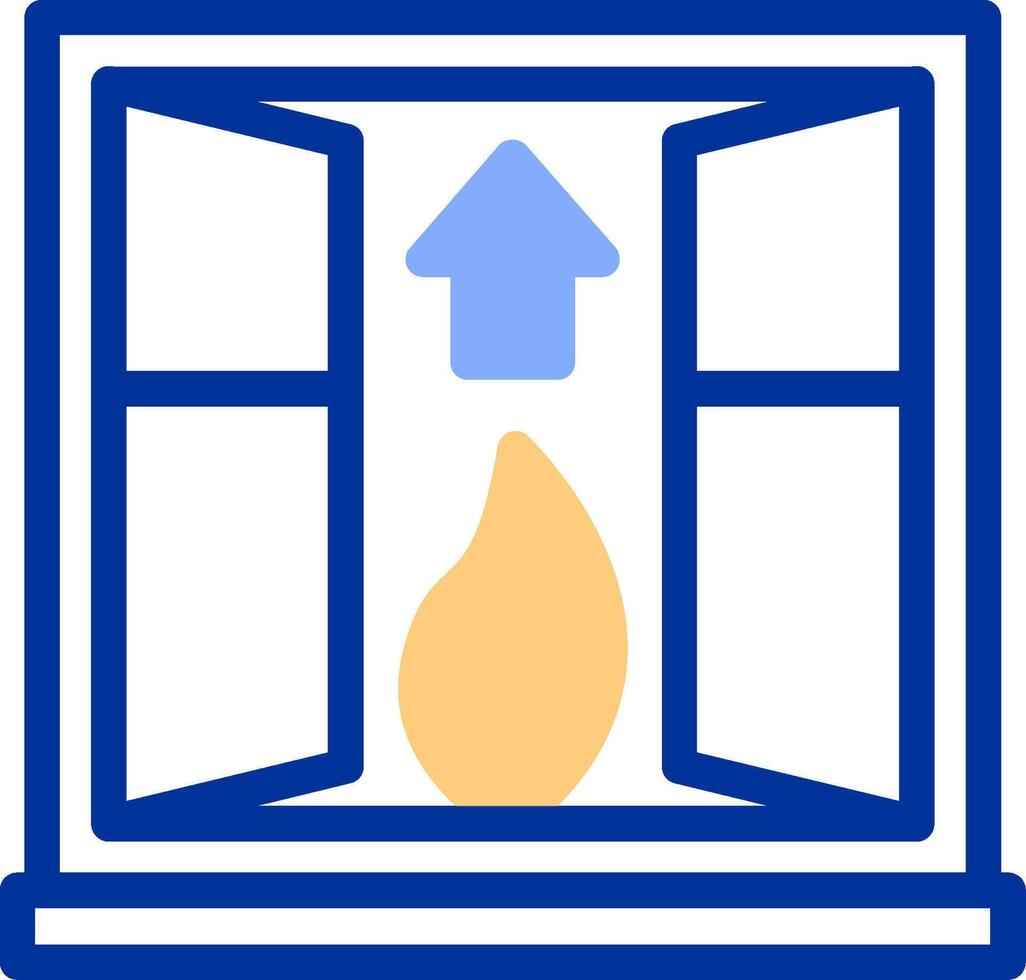 Fire Escape Color Filled Icon vector
