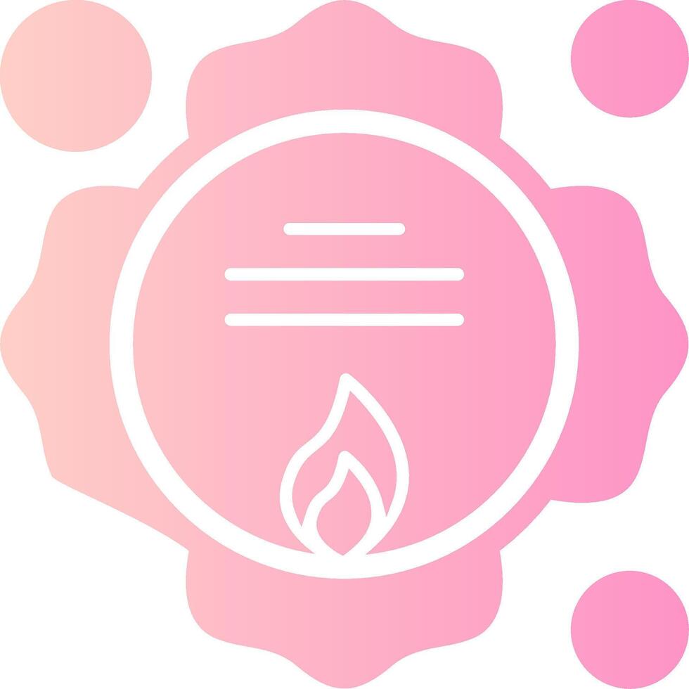 Firefighter Badge Solid Multi Gradient Icon vector