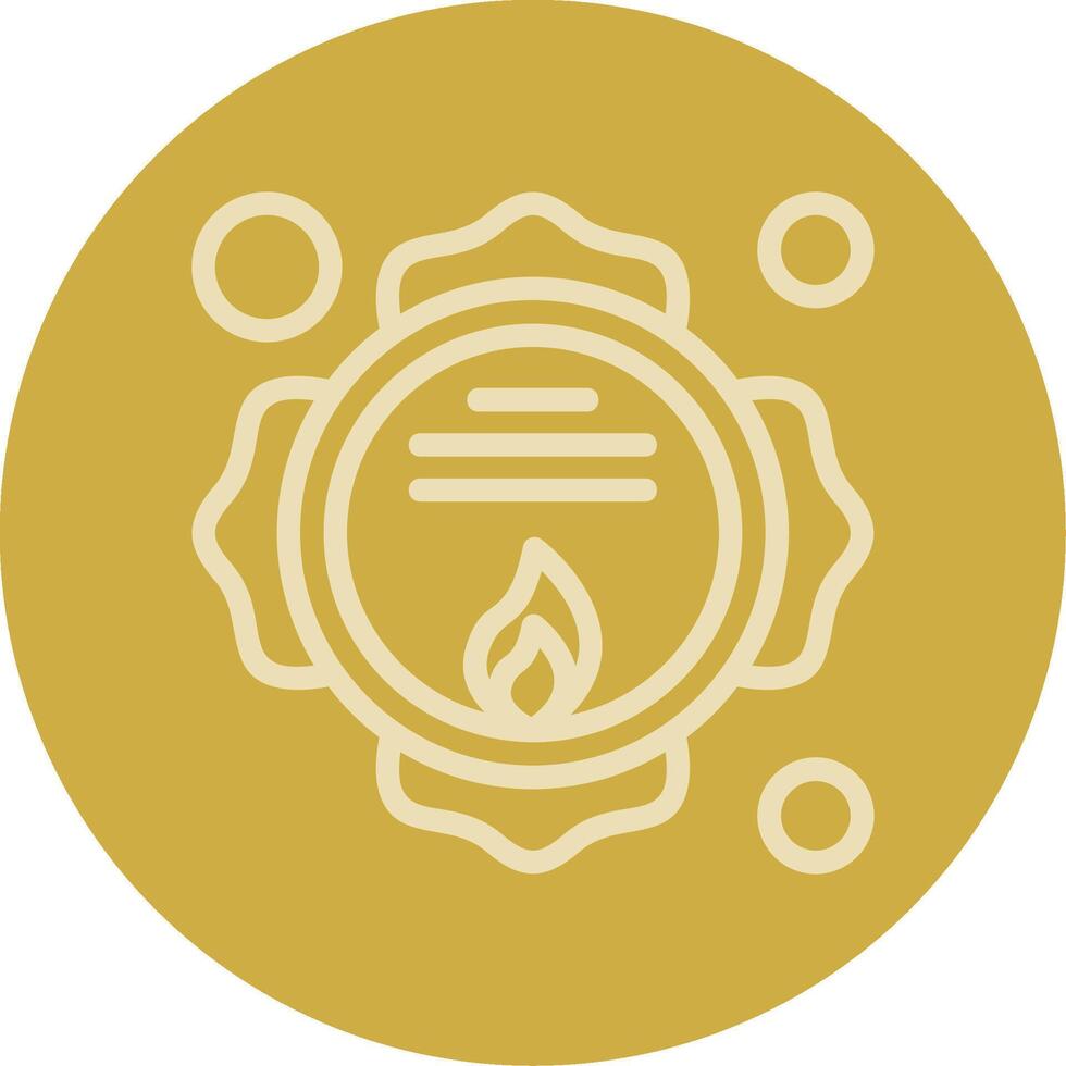 Firefighter Badge Line Multi color Icon vector