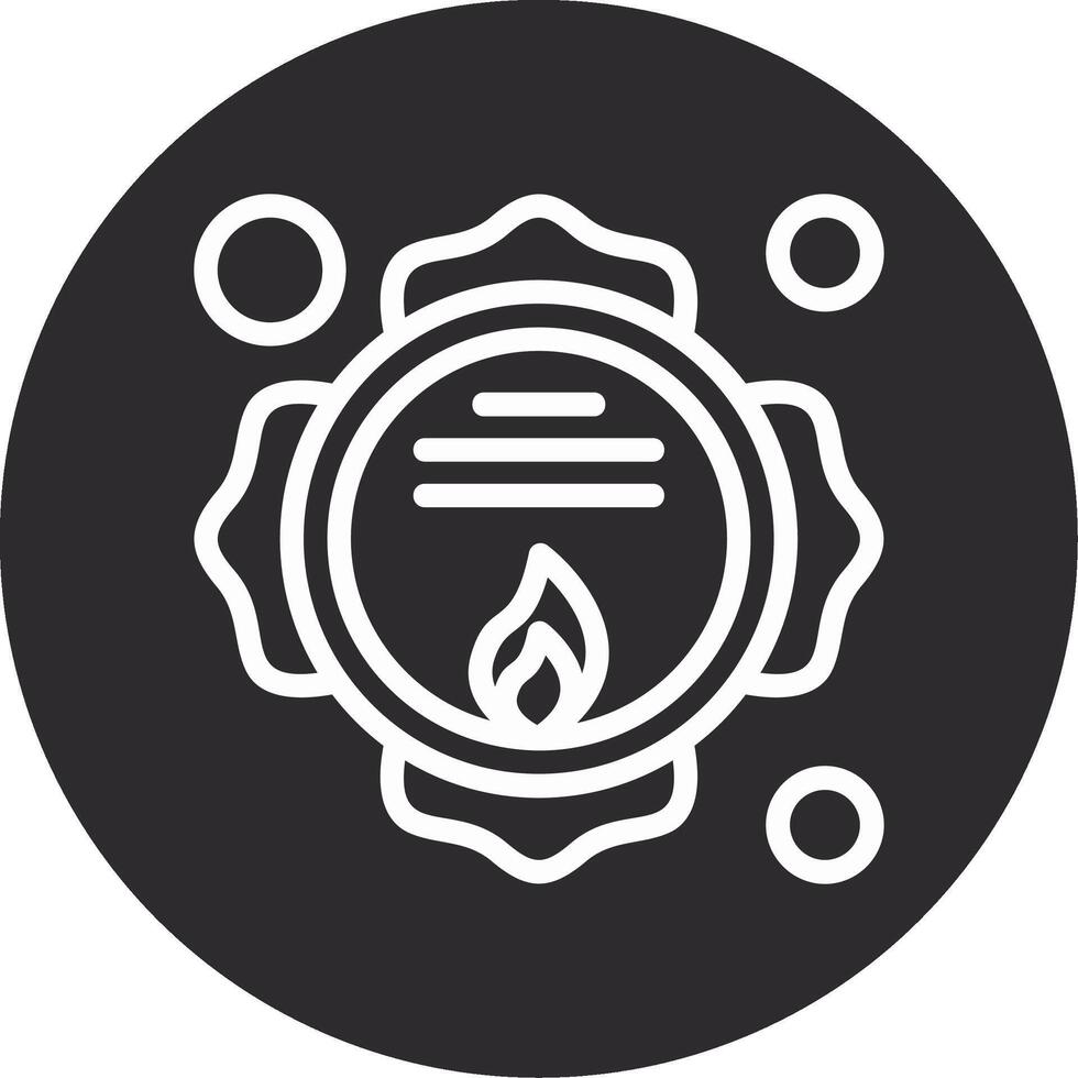Firefighter Badge Inverted Icon vector