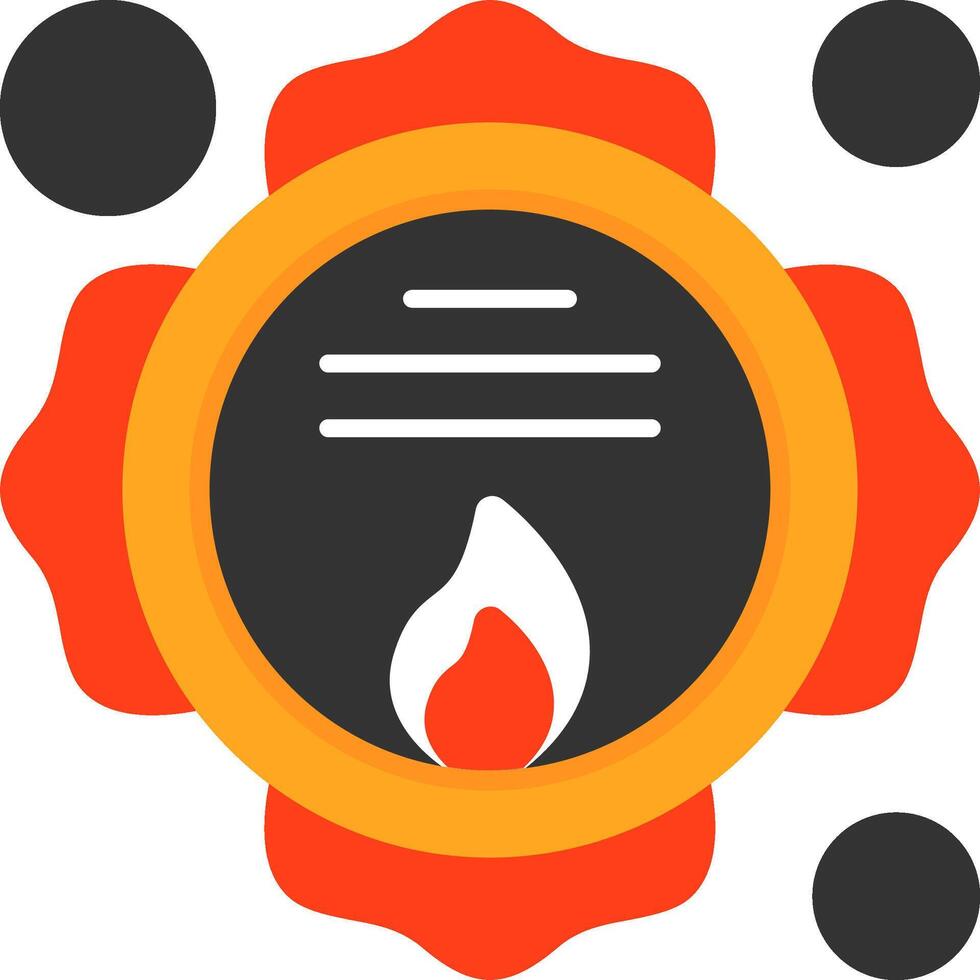 Firefighter Badge Flat Icon vector