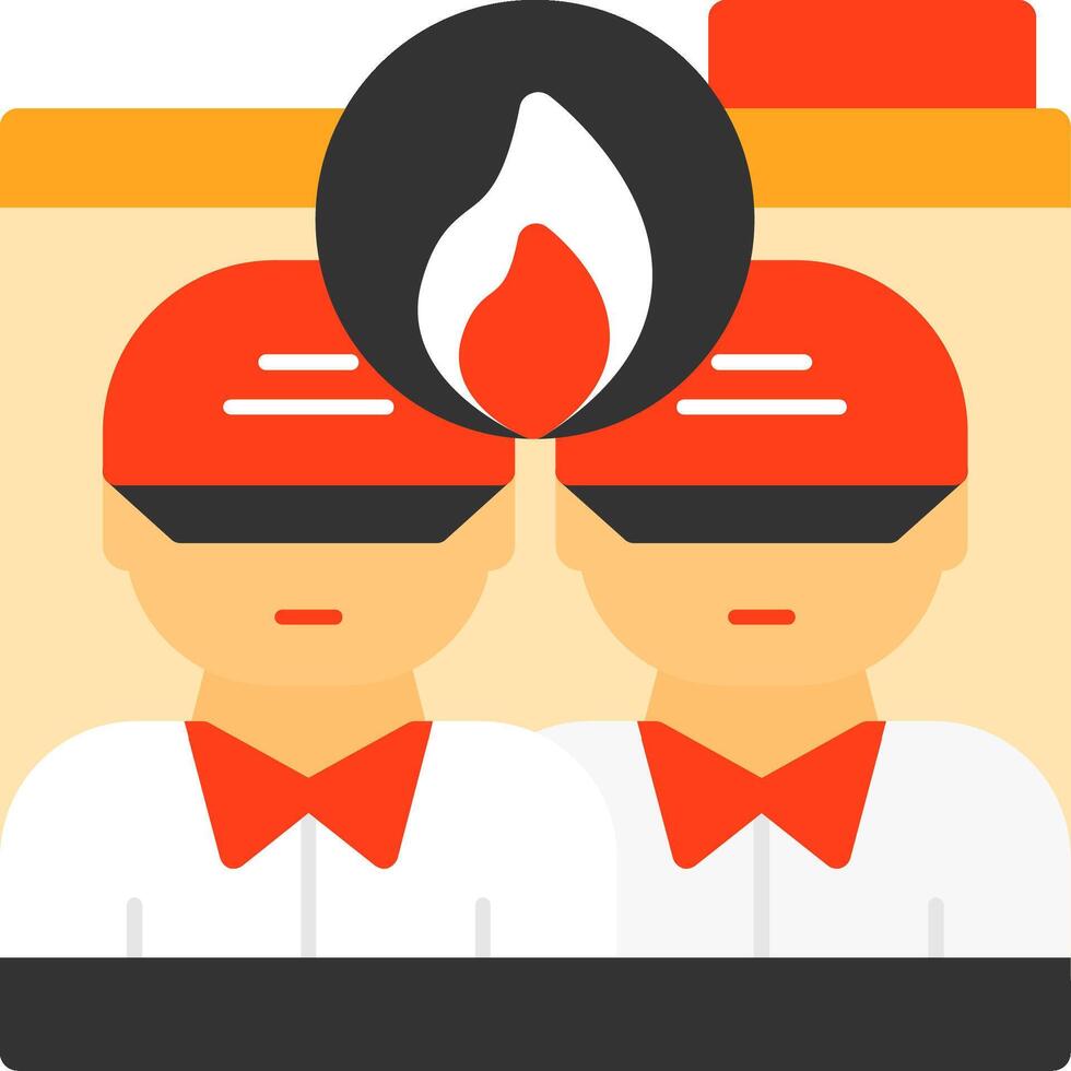 Fire Academy Flat Icon vector