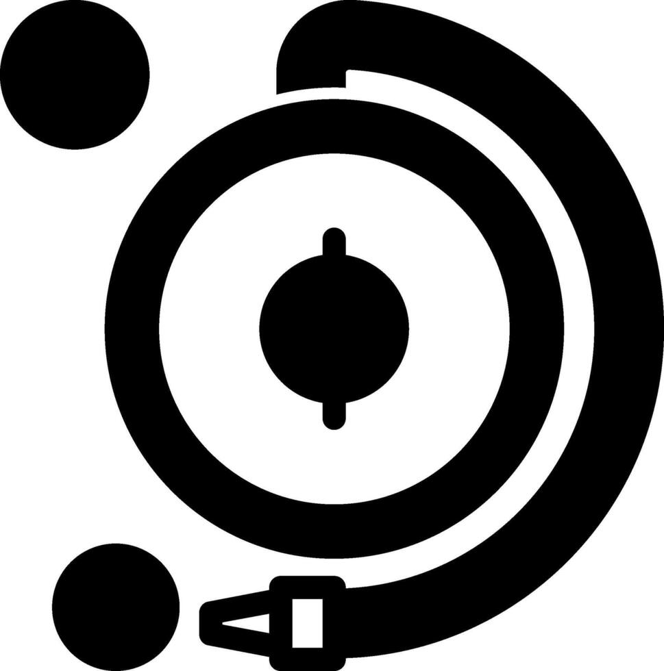 Fire Hose Reel Glyph Icon vector