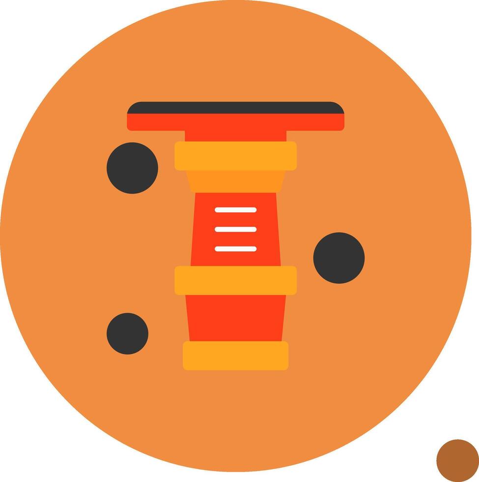 Fire Nozzle Flat Shadow Icon vector