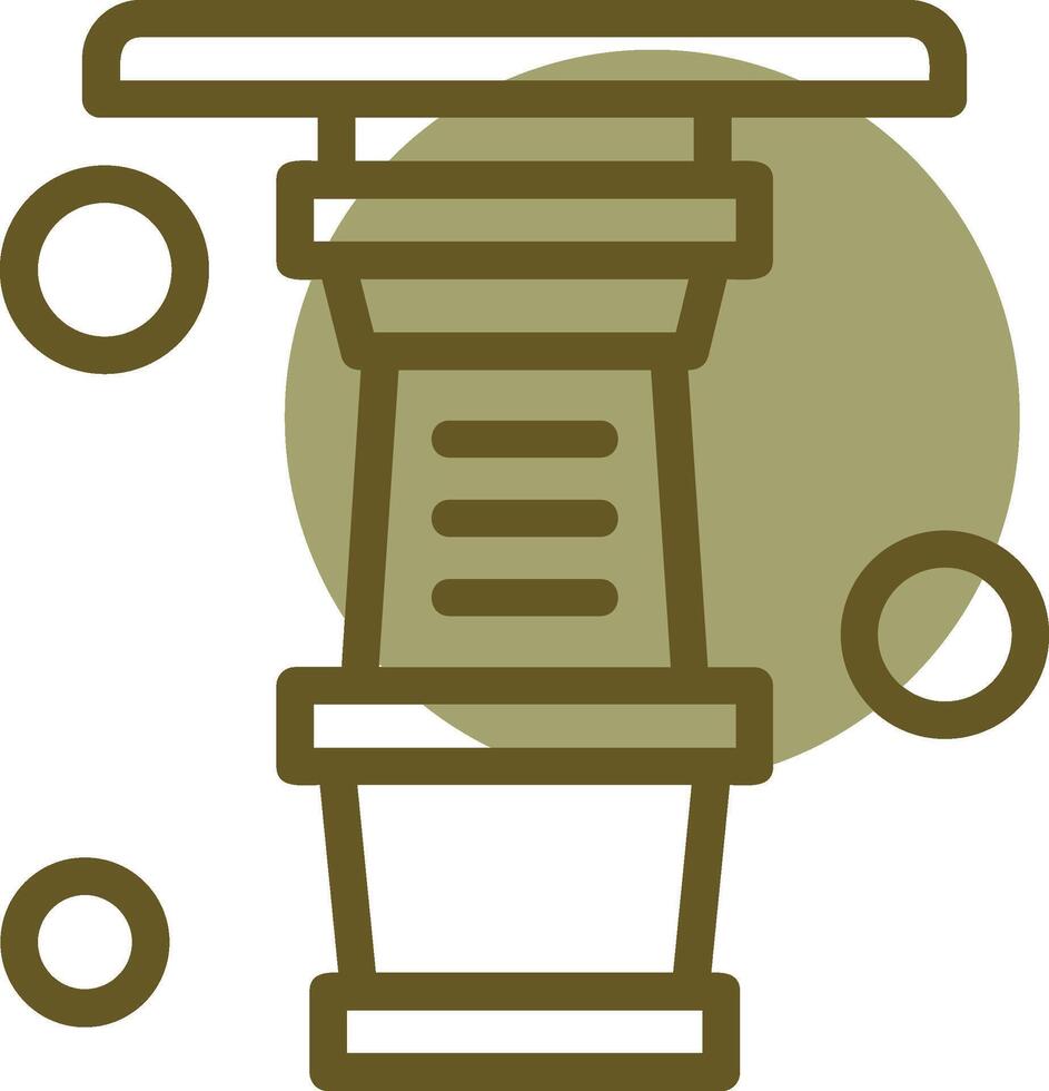 Fire Nozzle Linear Circle Icon vector
