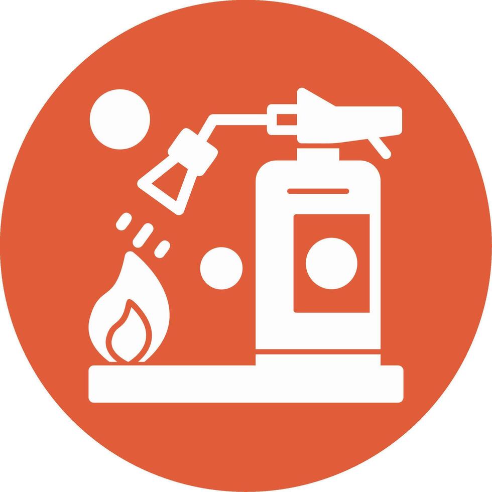 Fire Training Glyph Circle Icon vector