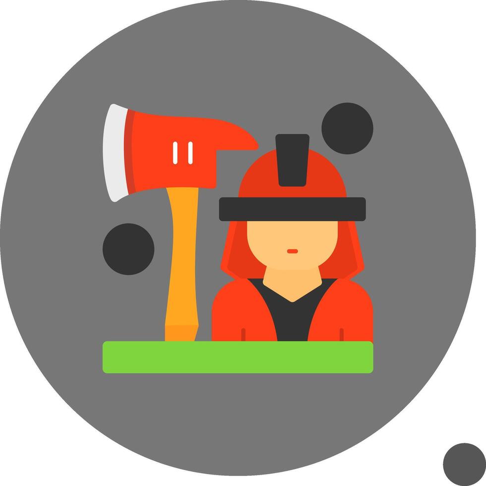 Firefighter Gear Flat Shadow Icon vector