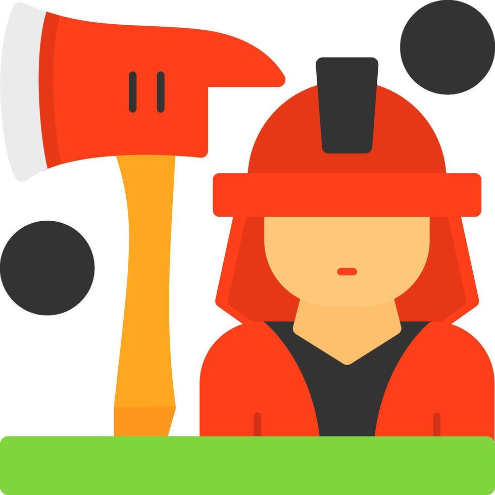 Firefighter Gear Flat Icon vector