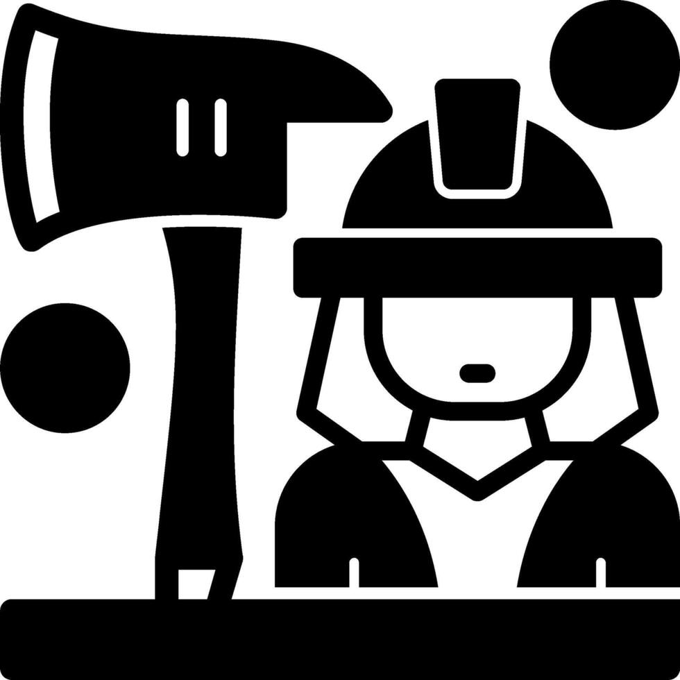 Firefighter Gear Glyph Icon vector