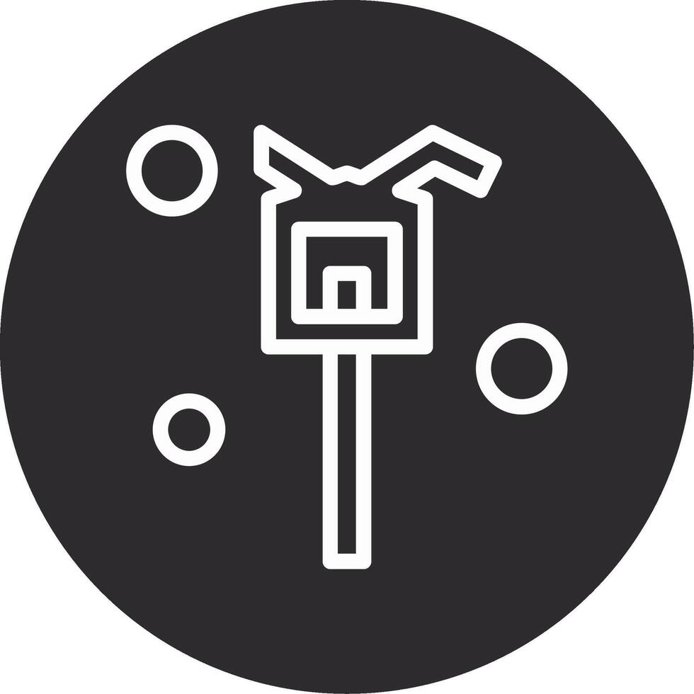Fire Hydrant Wrench Inverted Icon vector