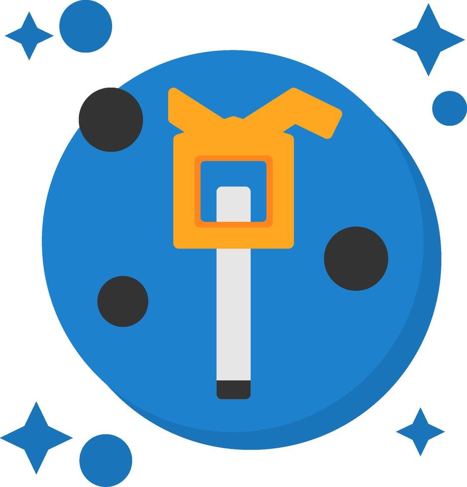 Fire Hydrant Wrench Tailed Color Icon vector