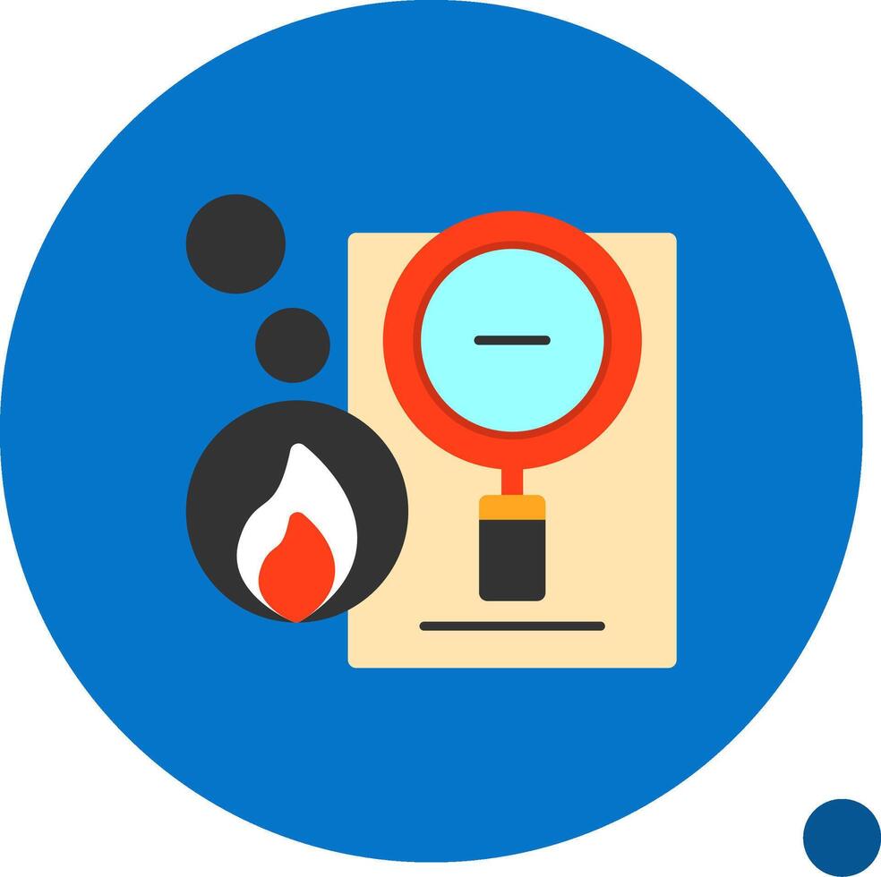 Fire Investigation Flat Shadow Icon vector