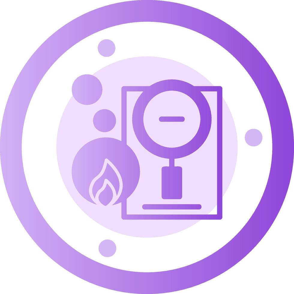 Fire Investigation Glyph Gradient Icon vector