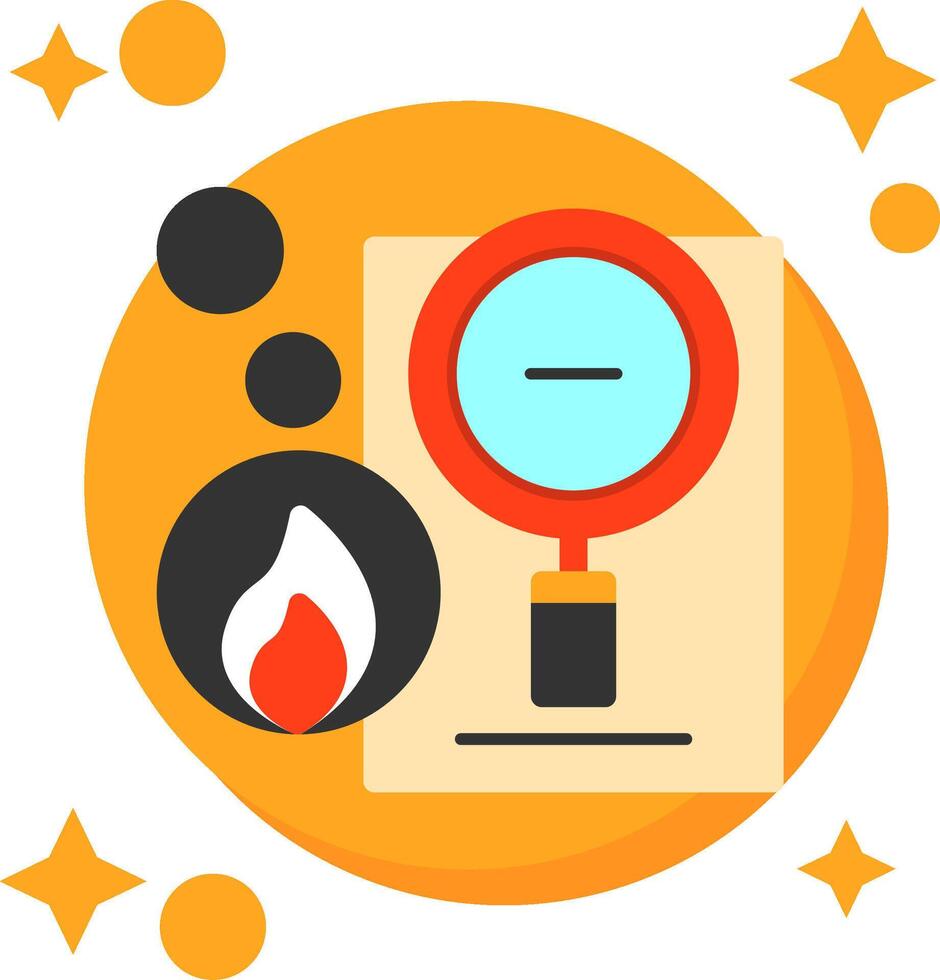 Fire Investigation Tailed Color Icon vector