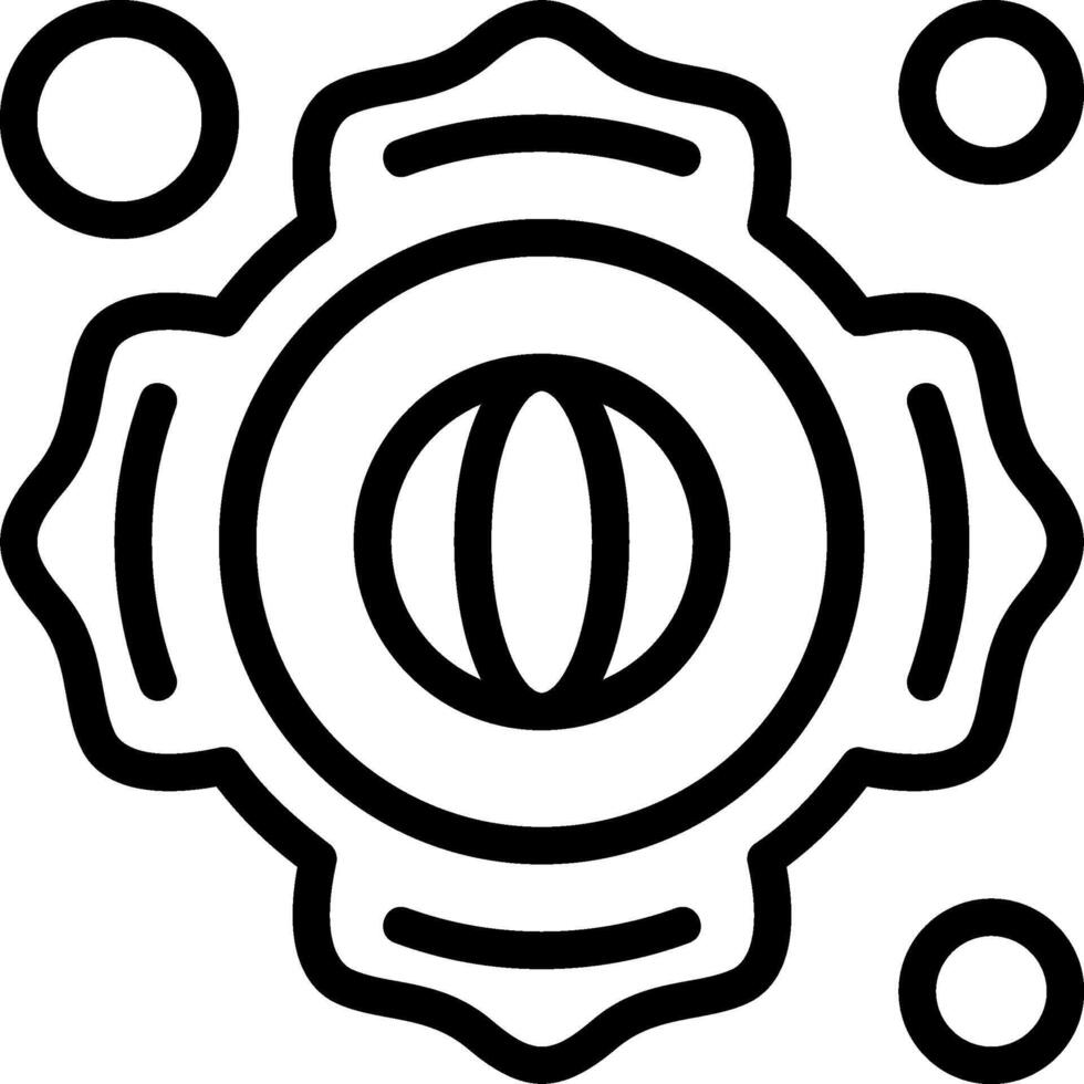 Firefighter Patch Line Icon vector