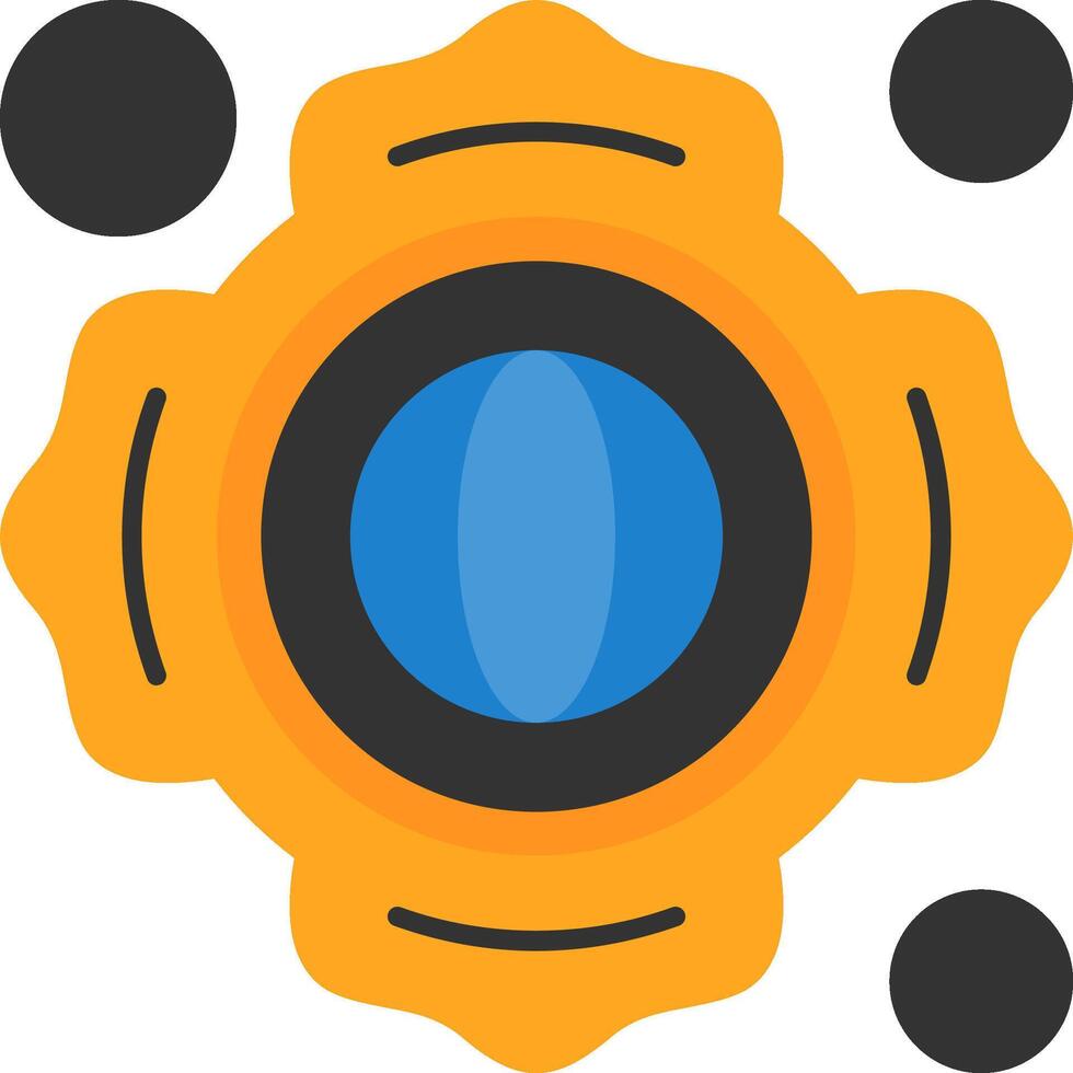 Firefighter Patch Flat Icon vector