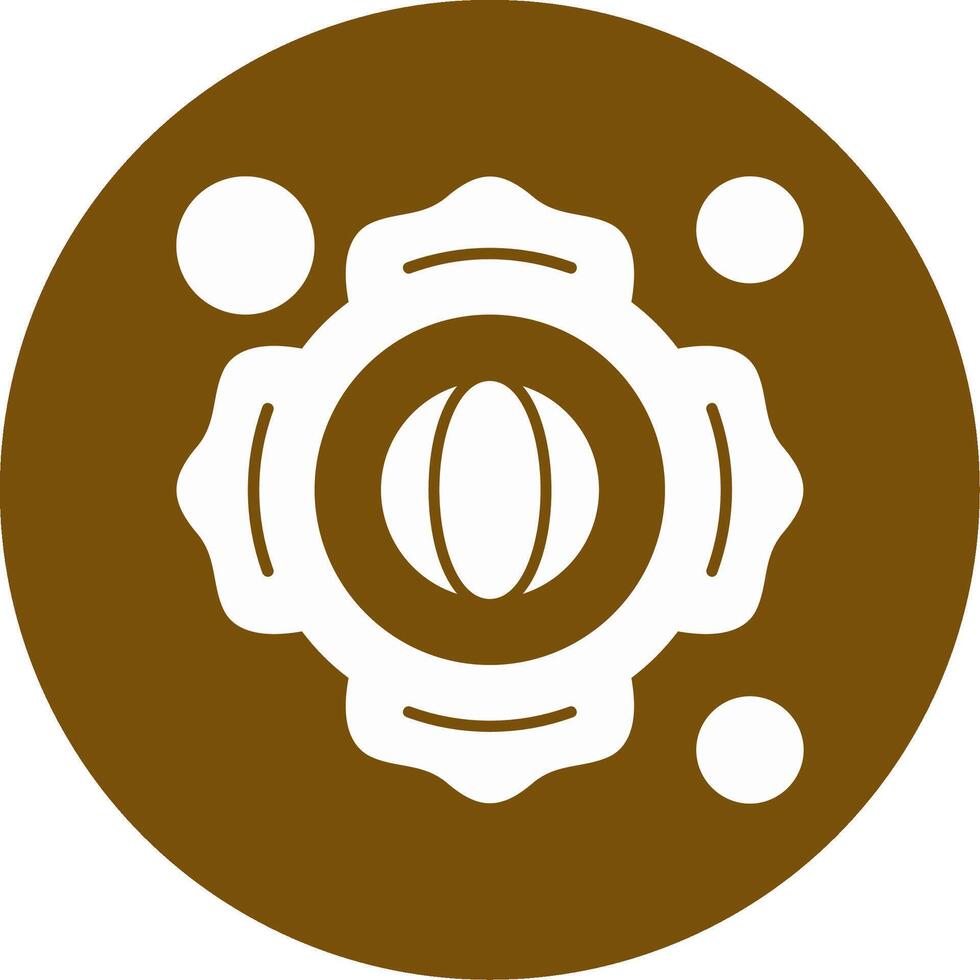 Firefighter Patch Glyph Circle Icon vector