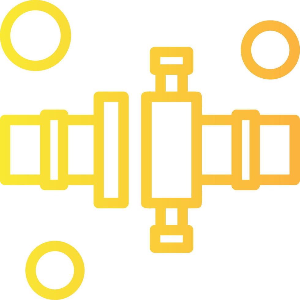 fuego manguera conector lineal degradado icono vector