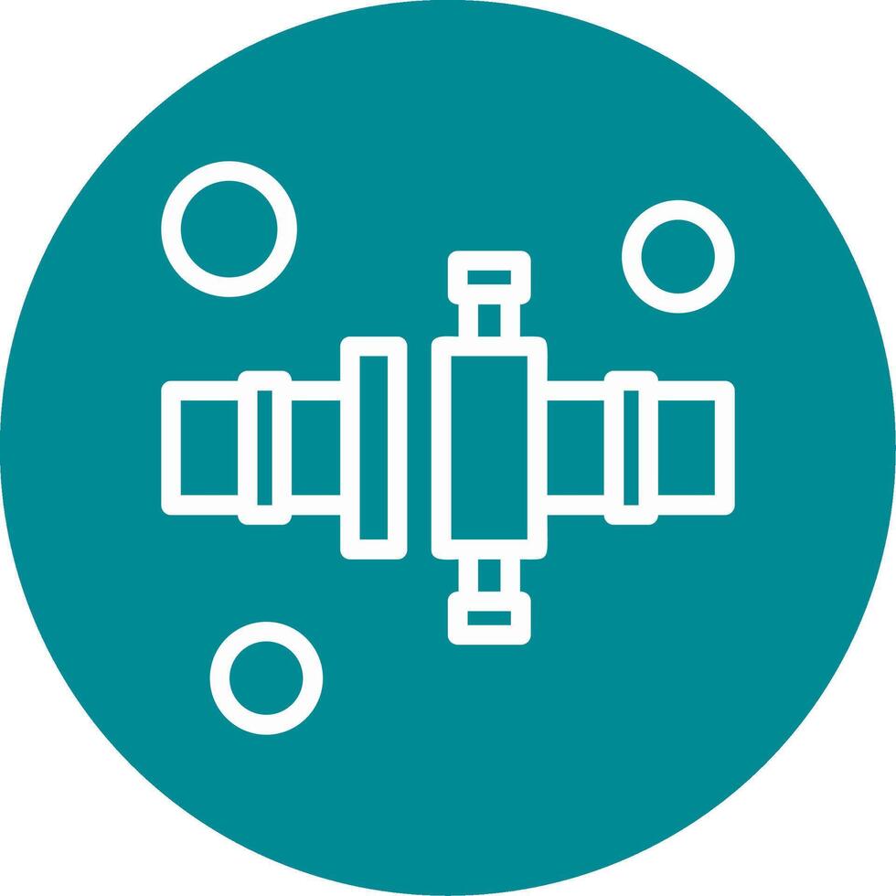 Fire Hose Connector Outline Circle Icon vector