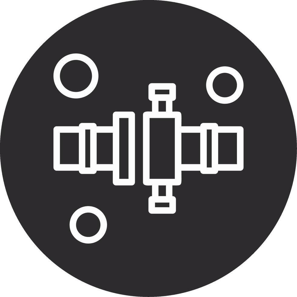 Fire Hose Connector Inverted Icon vector