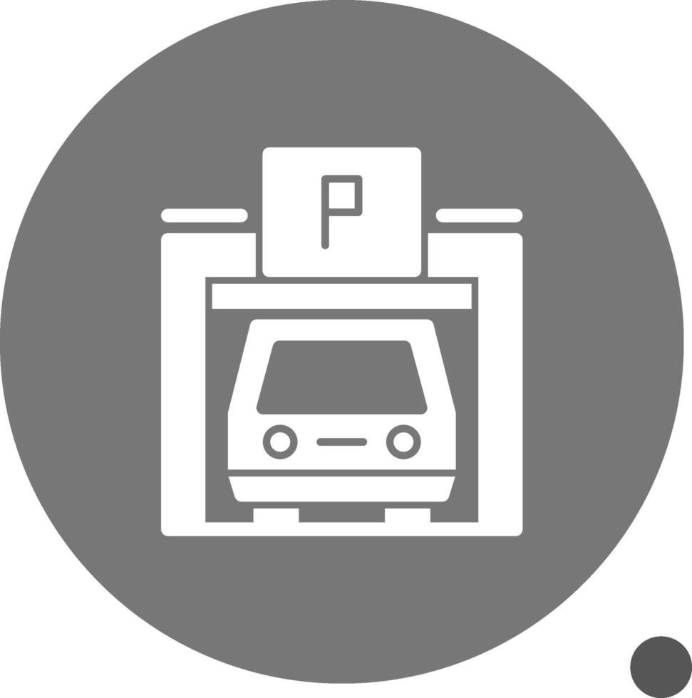 Pedestrian parking garage Glyph Shadow Icon vector