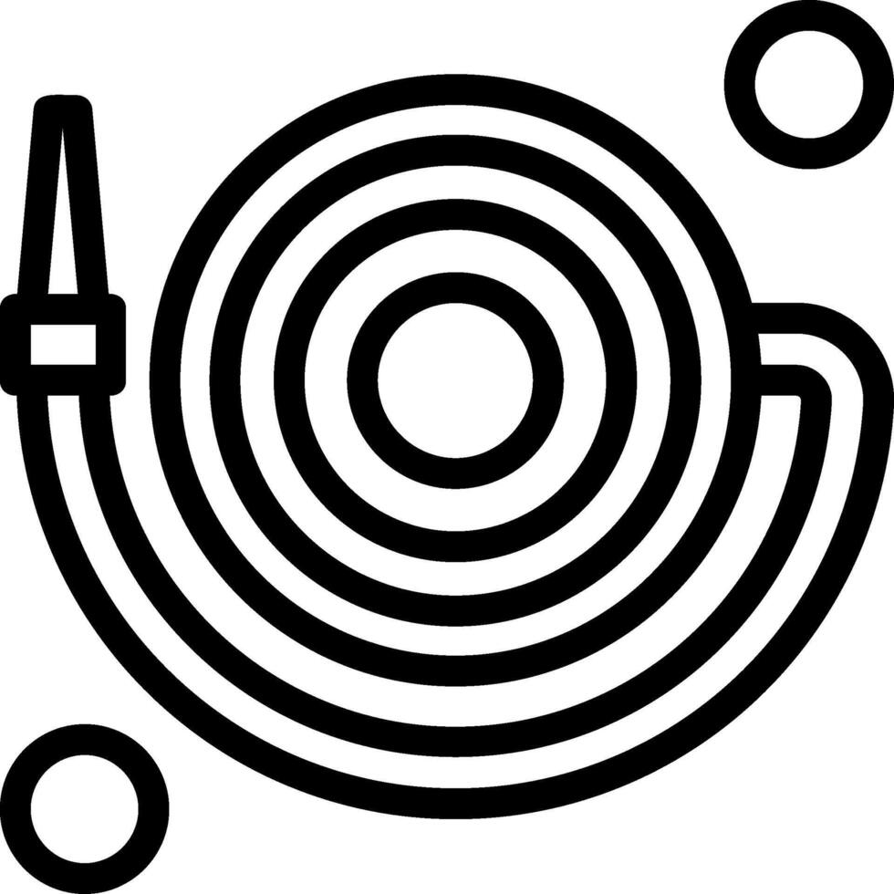 Fire Hose Roll Line Icon vector