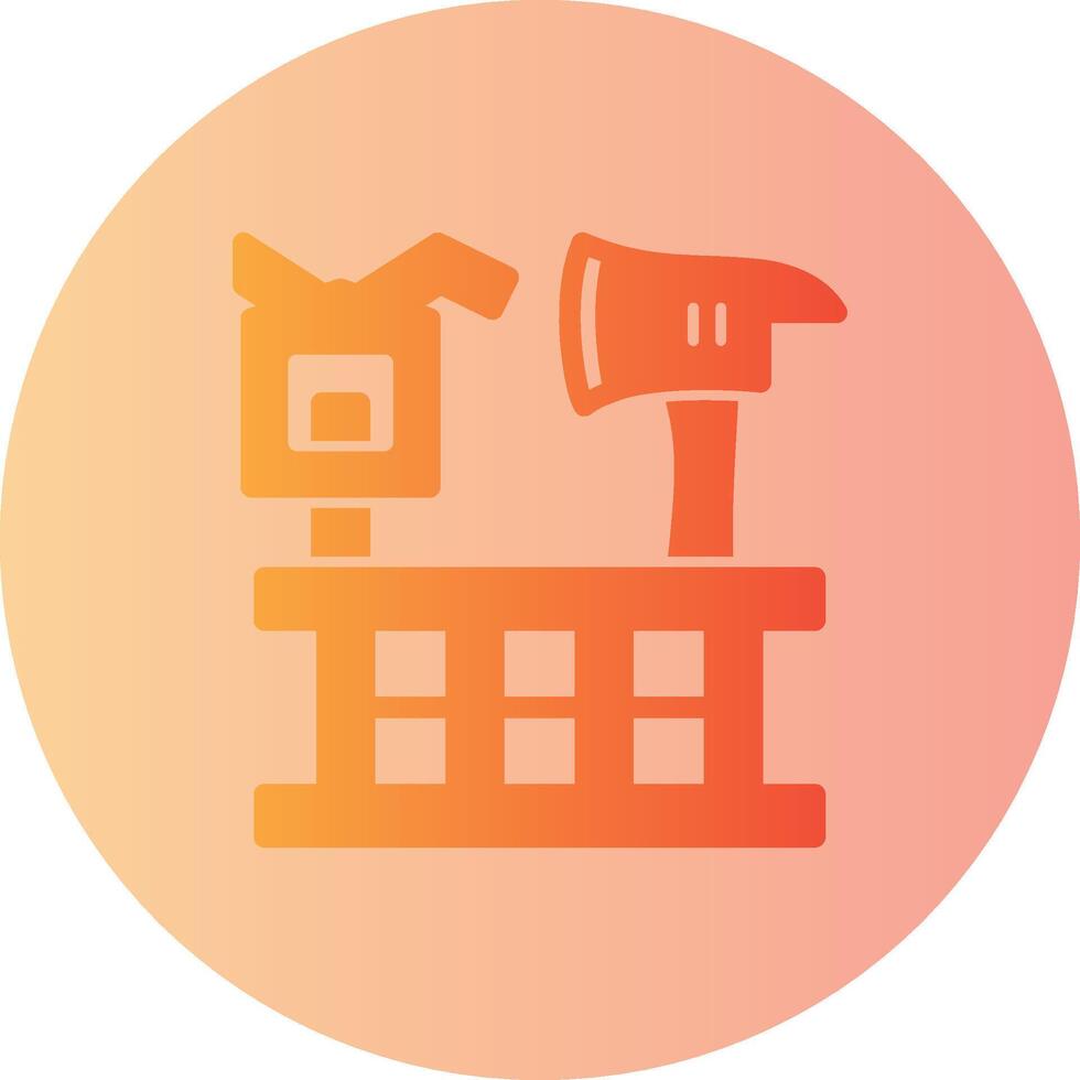 Firefighting Tools Gradient Circle Icon vector