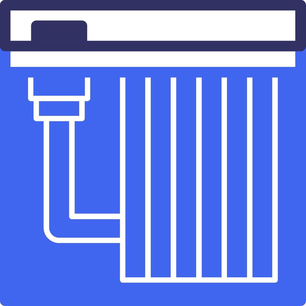 Fire Hose Rack Solid Two Color Icon vector