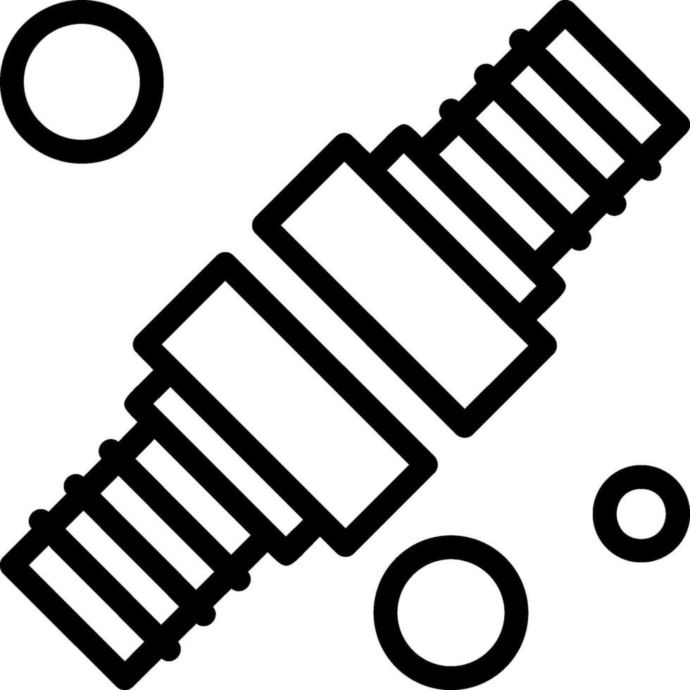 Fire Hose Coupling Line Icon vector